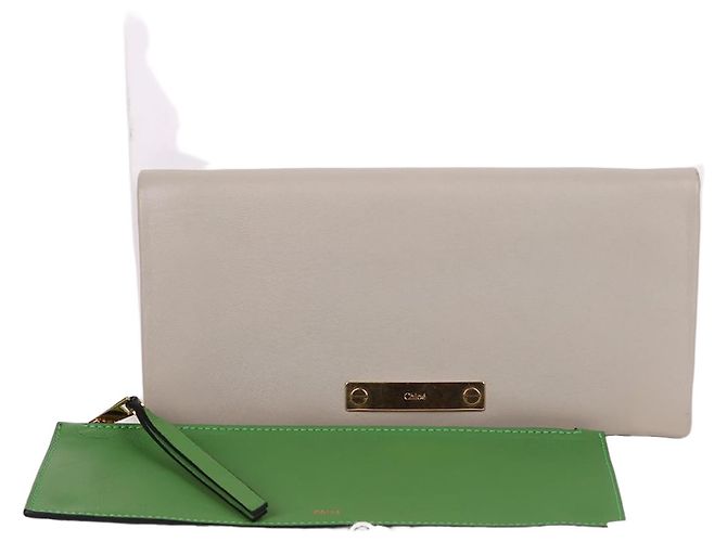 Chloé Damentäschchen Marshmallow Gray Gold Braun