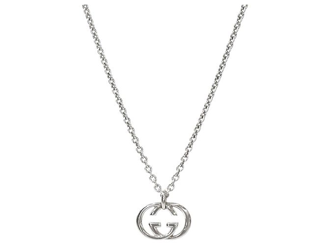 Gucci Collar de plata con eslabones entrelazados