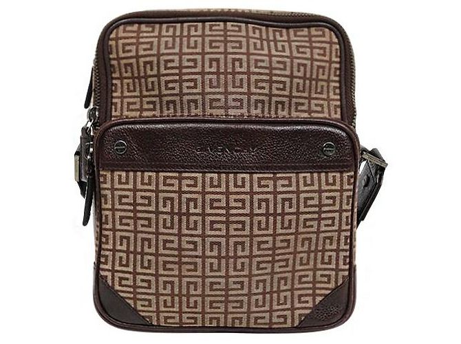 Givenchy Bolsa transversal de lona marrom