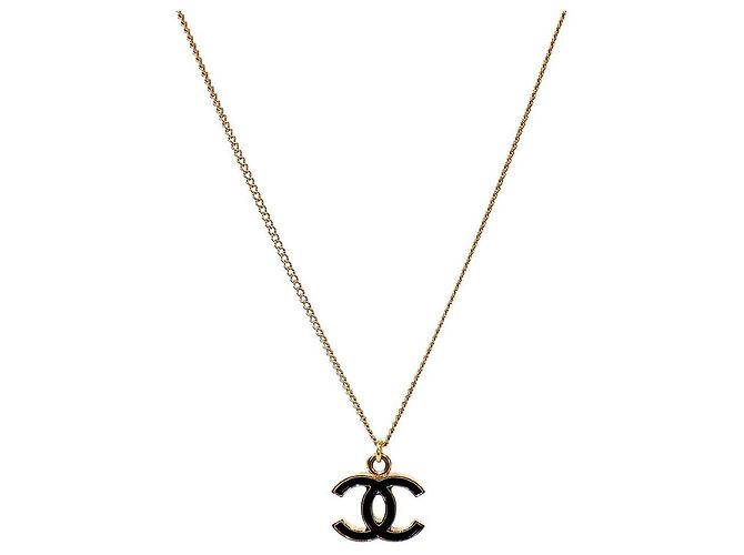 Chanel Collana CC Nera e Oro Nero 