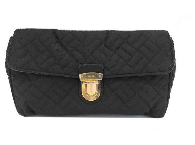Prada Borsa a tracolla Tesuto Chain Nero
