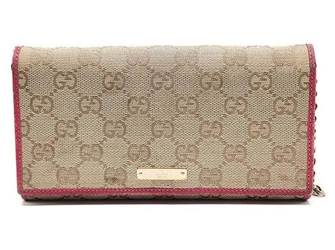 Gucci GG Chain Long Wallet Brown