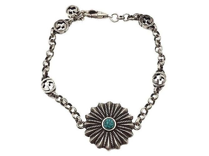 Gucci Pulseira de prata flor