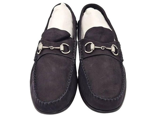 Gucci Mocassins en daim avec mors Noir
