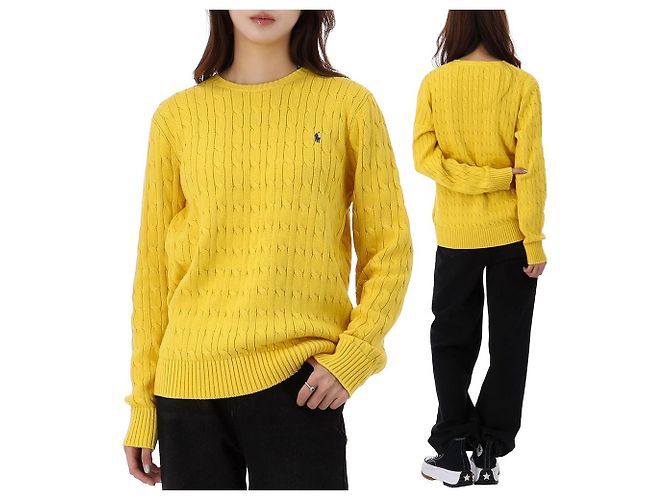 Ralph Lauren Strickpullover mit Pony-Logo Erwachsenengröße Golden 