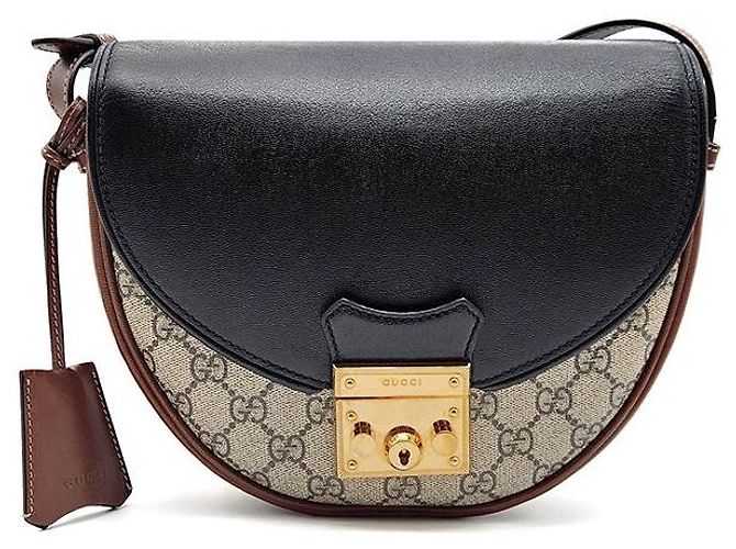 Gucci Bolsa de ombro meia-lua Supreme Padlock Small Multicor