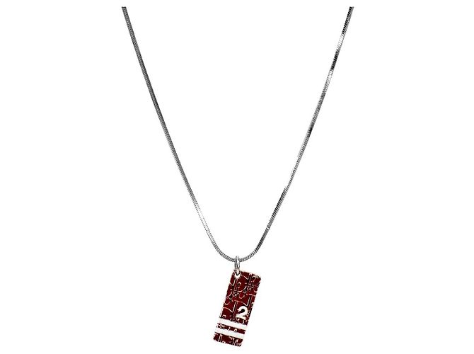 Dior Collana Red Trotter Silver Rosso 