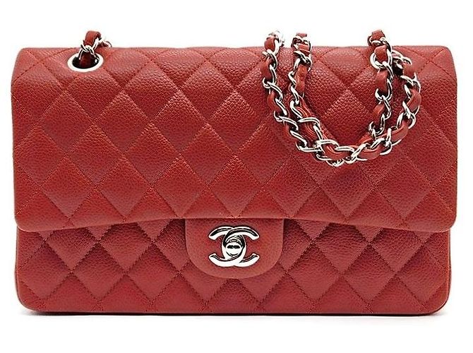Chanel Caviar Classic Medium Rouge