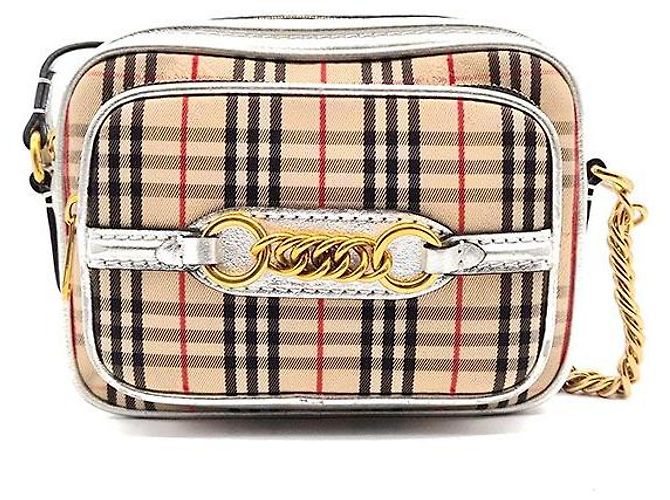 Burberry Bolsa de Câmera Check Link Multicor