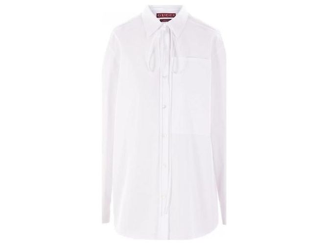 Gucci Camisa de popelina de algodón Blanco