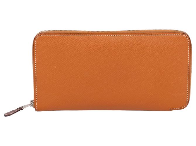 Hermès Silky Brown Zipper Long Wallet