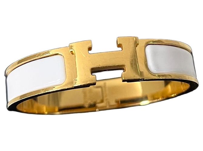 Hermès Pulsera Clickashu Oro Blanco PM