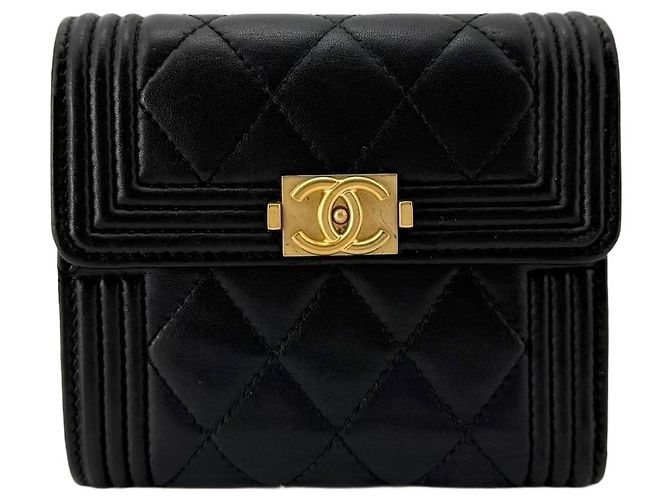 Chanel Classic Lambskin Gold Logo Wallet Multiple colors