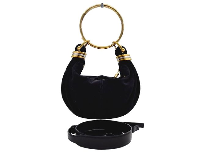 Chloé Bolsa de ombro Mini Hobo em camurça Preto