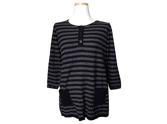 Sonia Rykiel Gestreiftes T-Shirt Braun