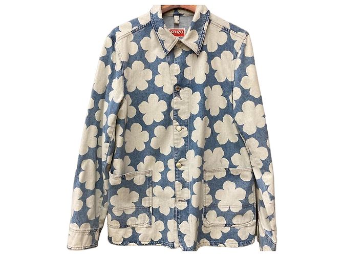 Kenzo KENJO Nigo Flower Dot Denim Field Jacket Multiple colors