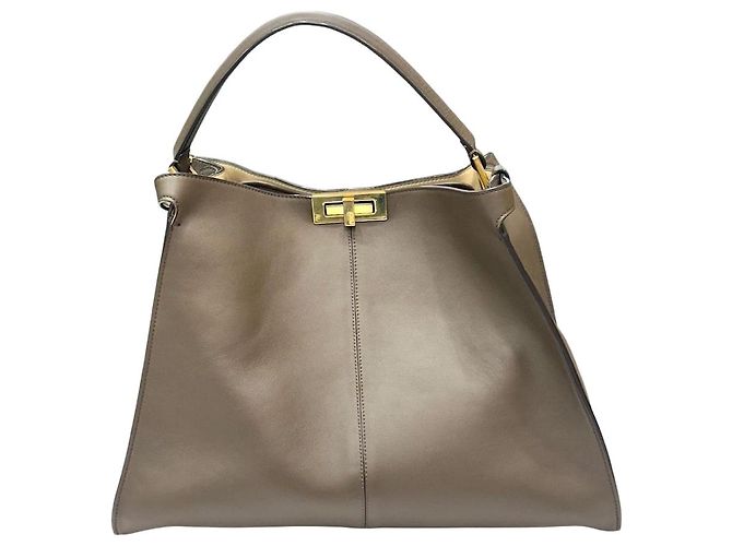 Fendi Bolsa Tote Peekaboo X-Lite Medium Marrom
