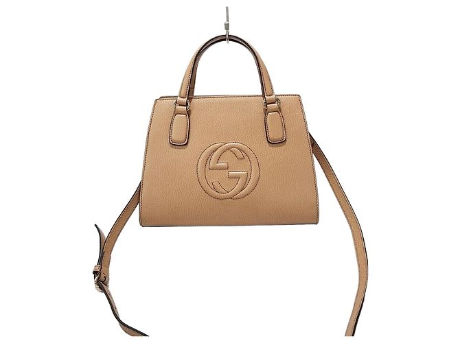 Gucci Bolso Tote Soho con asa superior y bandolera Castaño