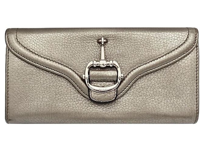 Gucci Leather Long Wallet Brown