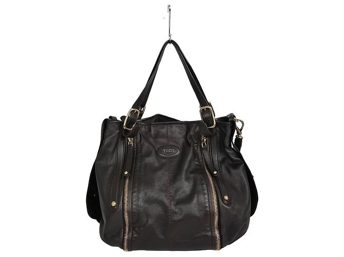 Tod's Bolso de cuero marrón Castaño