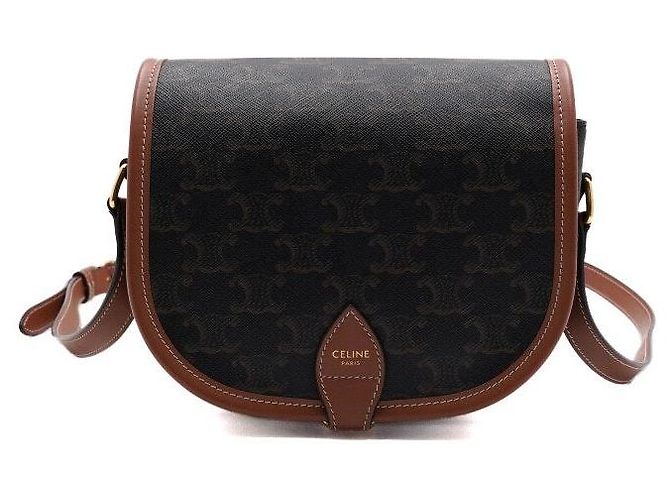 Céline Borsa a Spalla e Borsa a Tracolla Triomphe Polko Medium Bianco 