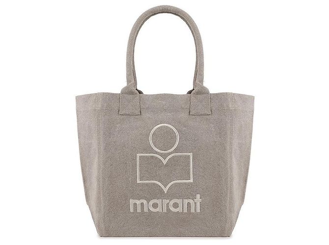 Isabel Marant Pequena bolsa tote de algodão cm cm cm Marrom