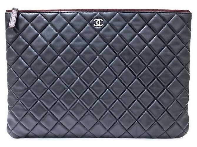 Chanel Clutch in agnello Large Nero