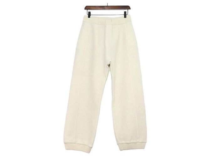 Louis Vuitton Calças de lã texturizada acolchoada para homem Branco