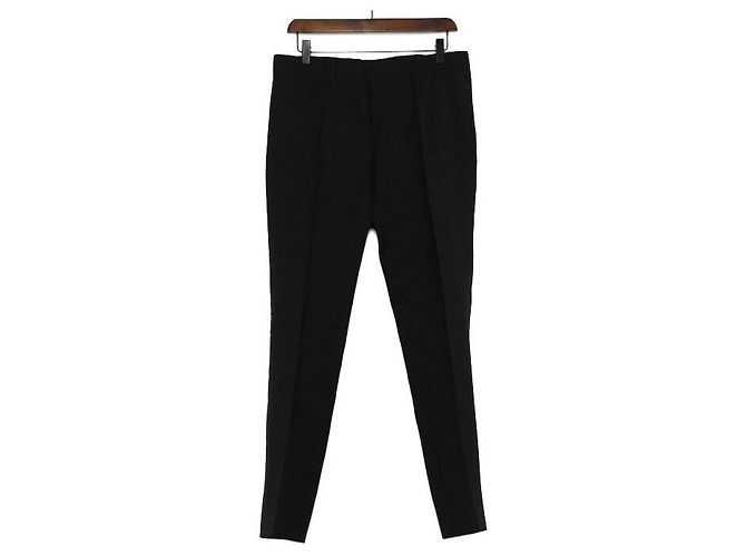 Dior Linen Wool Trousers for Men Black