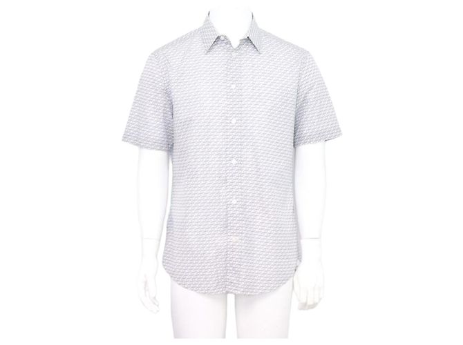 Louis Vuitton Camicia a maniche corte in cotone da uomo Marrone