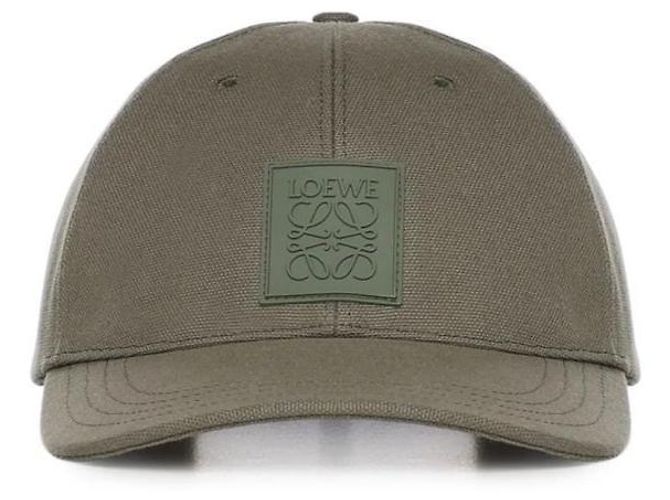 Loewe Patch Cap in Canvas Brown
