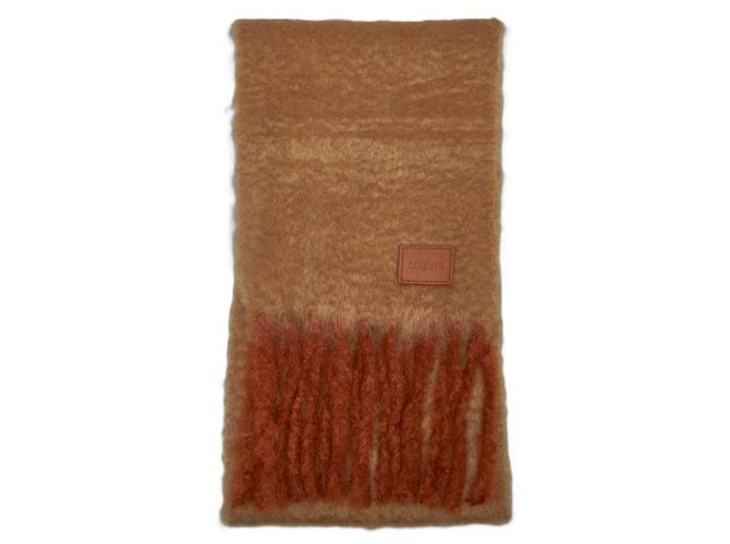Loewe Sciarpa in misto mohair e lana Marrone