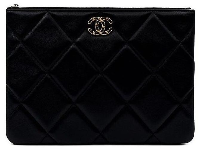 Chanel Clutch in agnello Medium Nero