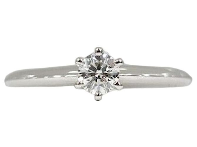 Tiffany & Co Diamant-Platin-Ehering Silber