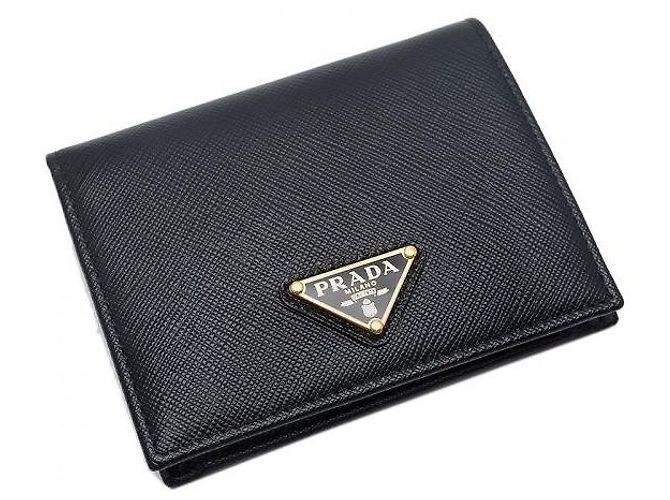 Prada Saffiano Triangle Logo Billfold QHH