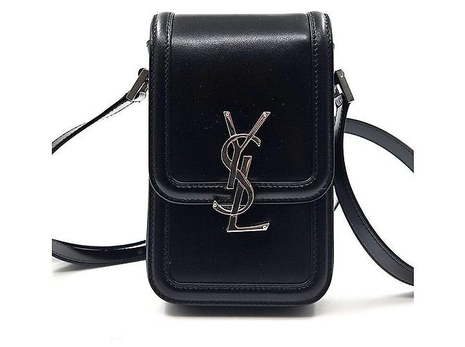 Saint Laurent Borsa a tracolla mini con logo Nero
