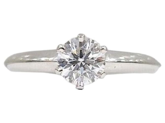 Tiffany & Co Diamant-Platin-Ehering Silber