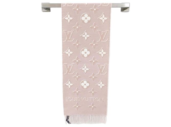 Louis Vuitton Monogram Essential Shine Schal Weiß 