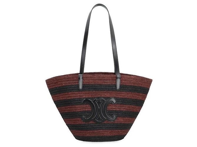 Céline Sac COUFFIN à rayures Marron