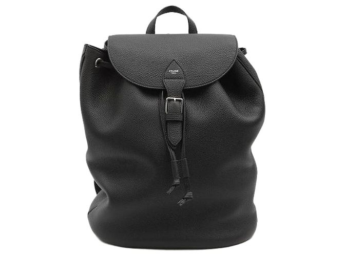 Céline Large Backpack in Grained Calfskin Black