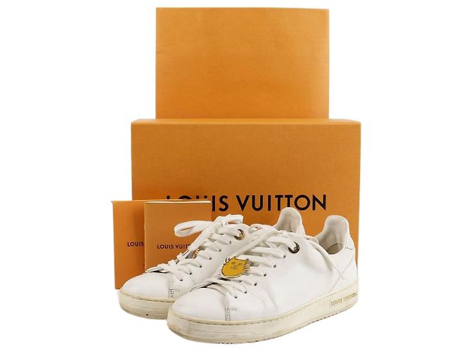 Louis Vuitton Baskets Frontrow en cuir blanc