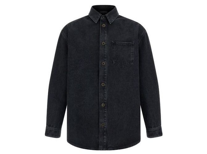 Loewe Sovracamicia in denim Anagram Nero 