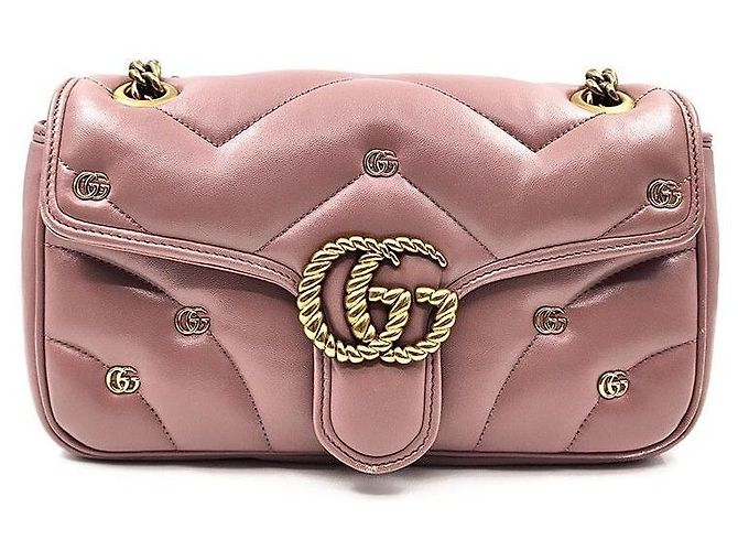 Gucci Bolsa de Ombro Marmont Matelassé Rosa