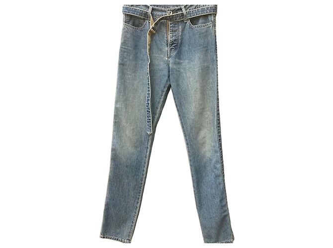 SACAI Strap Denim Pants Mid Blue