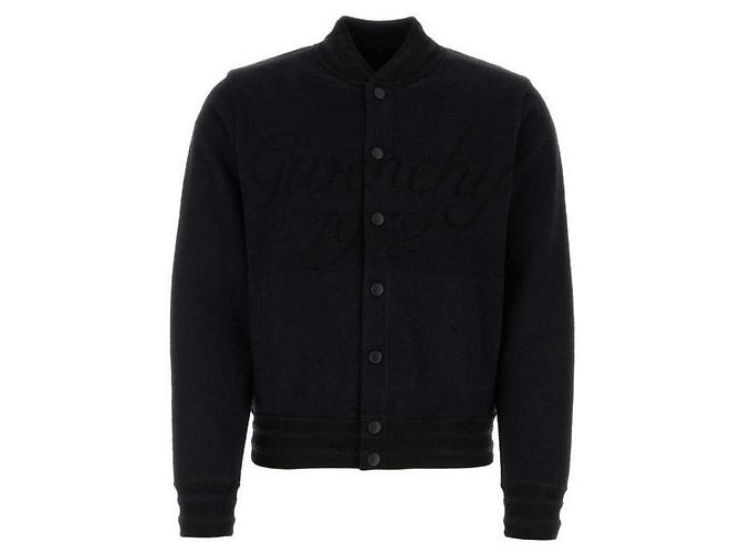 Givenchy Knit Varsity Bomber Jacket Black