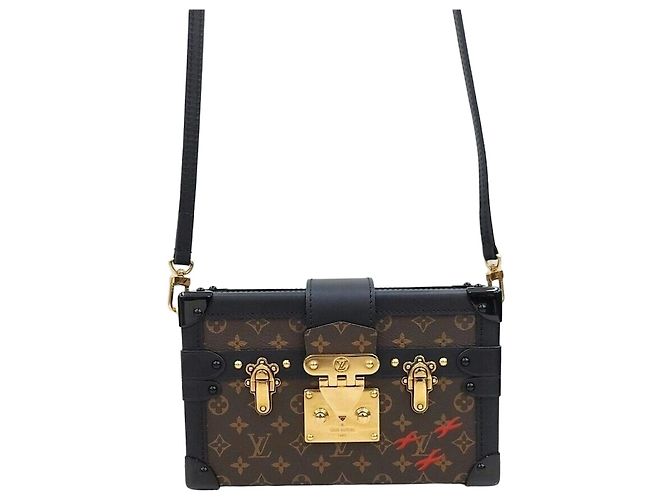 Louis Vuitton Petit Malle Schultertasche aus Monogram Reverse Canvas Mehrfarben