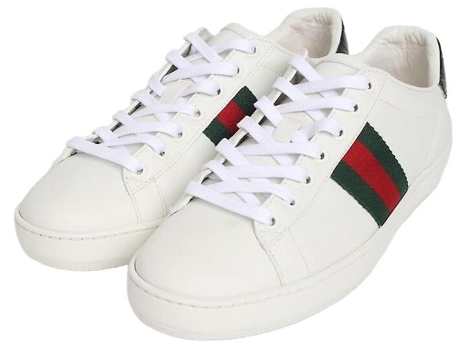 Gucci Ledersneaker Silber