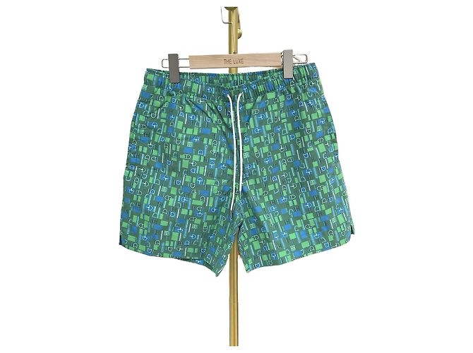 Hermès Swim Trunks Green/Blue 