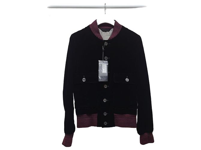 Alexander Mcqueen Casual Jacke aus schwarzem Samt