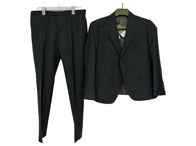Gucci Wool Mohair Suit Silvery